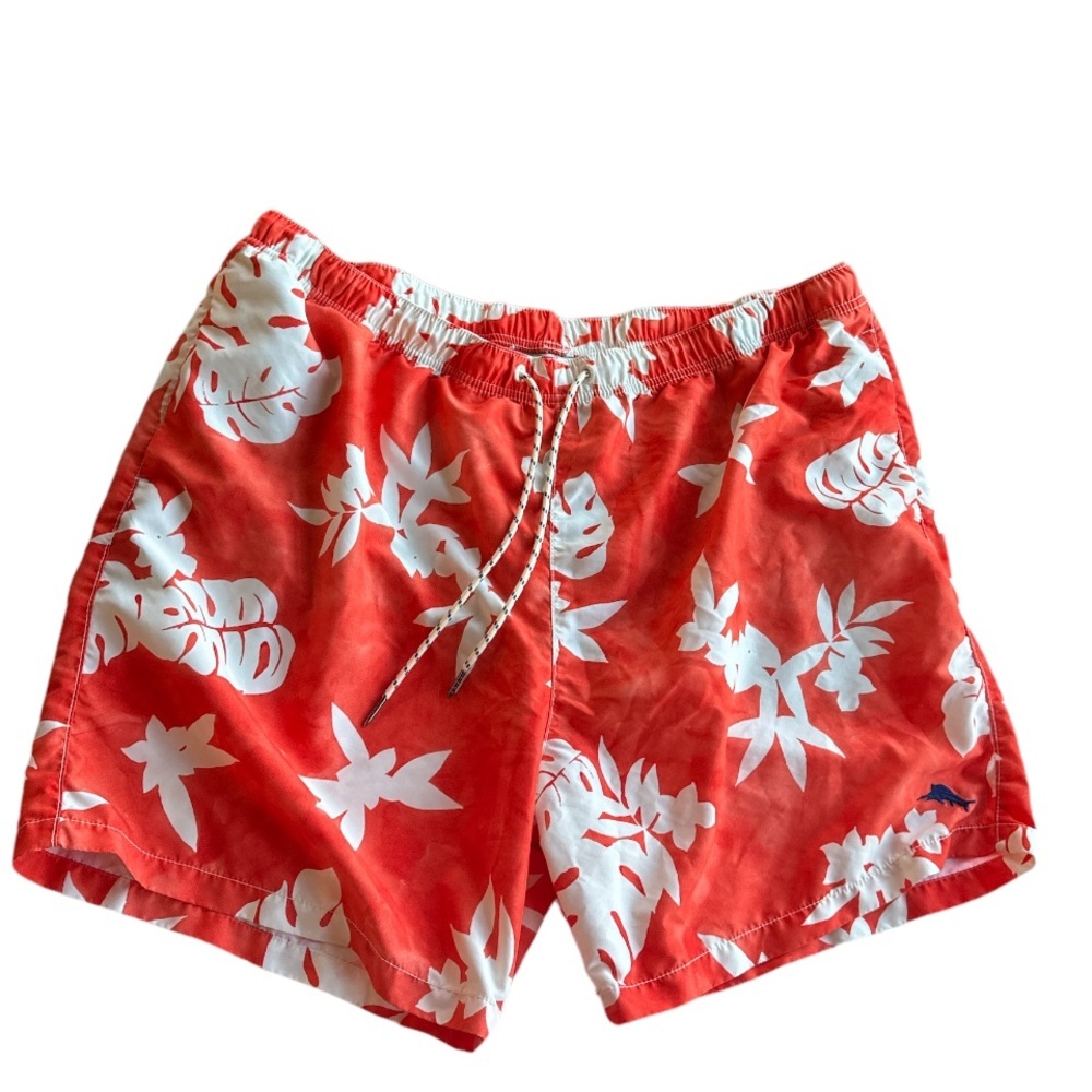 Tommy Bahama Swim Suit Trunks Naples Sun Shadow Orange White size XXL